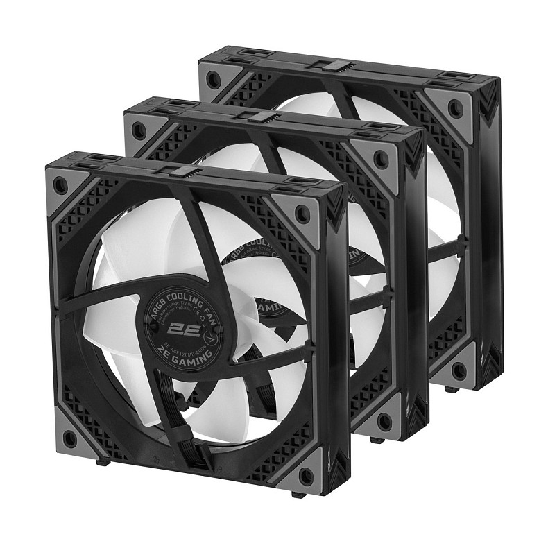 Корпусный вентилятор 2E GAMING Air Cool Magic Mirror ACF120MB-ARGB, 3x120мм, 2000rpm, 4pin PWM +5VAR