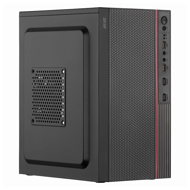 Корпус 2E TeamX TMX03, з БЖ 2E ATX500W, 2xUSB3.0, 1x80мм, VGA 220мм, mATX, чорний