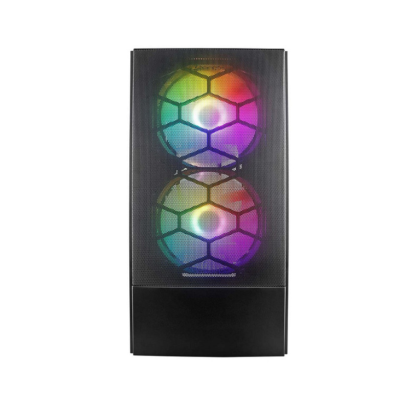 Корпус 1stPlayer X4-M-BK-2F1P-1F1 Black без БП