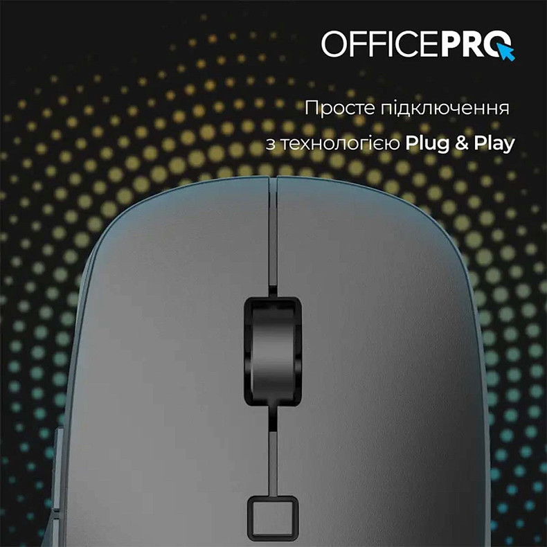 Миша OfficePro M305B Silent Click Ergonomic Wireless Black