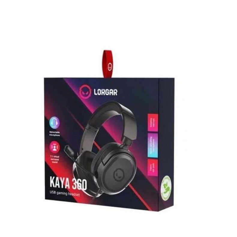 Гарнітура Canyon Lorgar Kaya 360 Gaming 7.1 USB Black (LRG-GHS360)