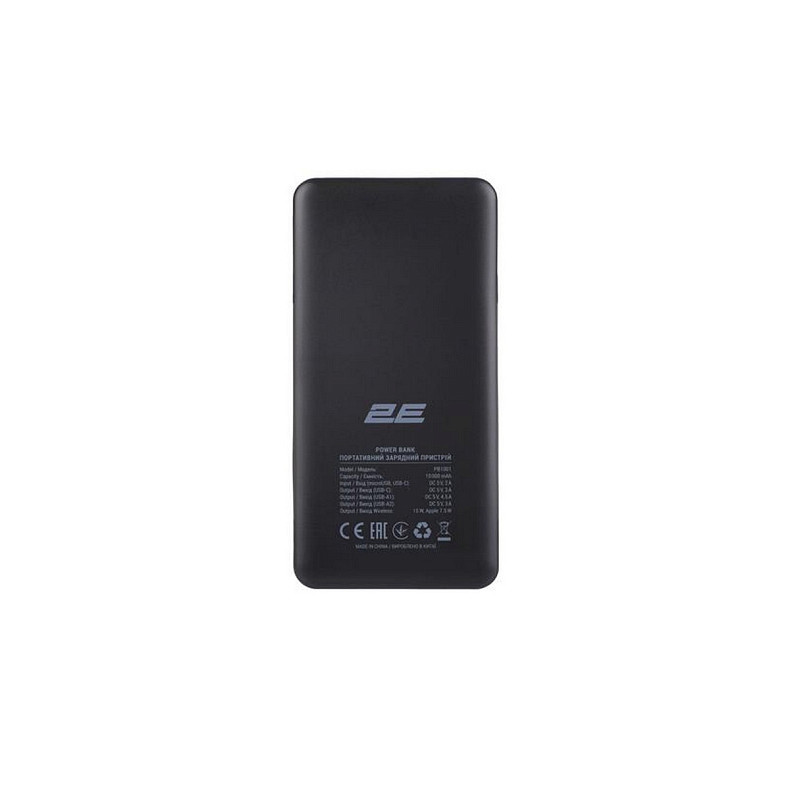 Универсальная мобильная батарея 2E 10000mAh Black (2E-PB1001-BLACK)