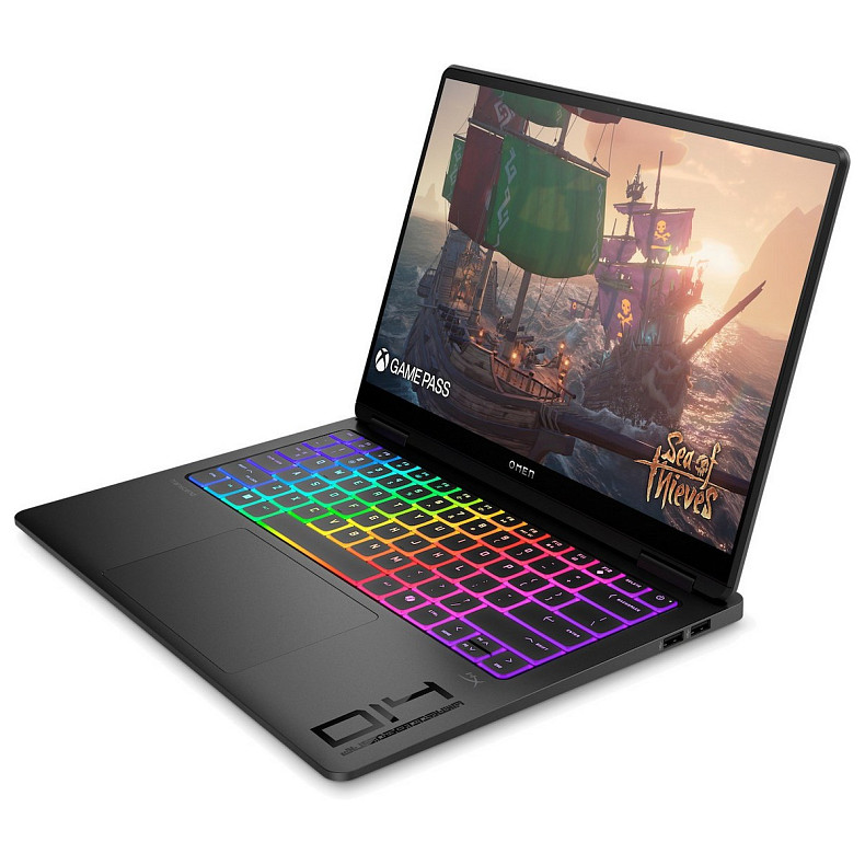 Ноутбук HP OMEN Transcend 14-fb1015ua 14" 3K OLED, Intel U7-255H, 32GB, F2TB, NVD5060-8, DOS, чорний