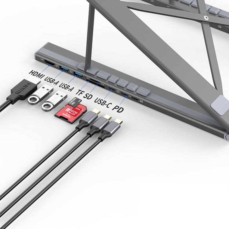 Док станція Choetech HUB-M48-GY