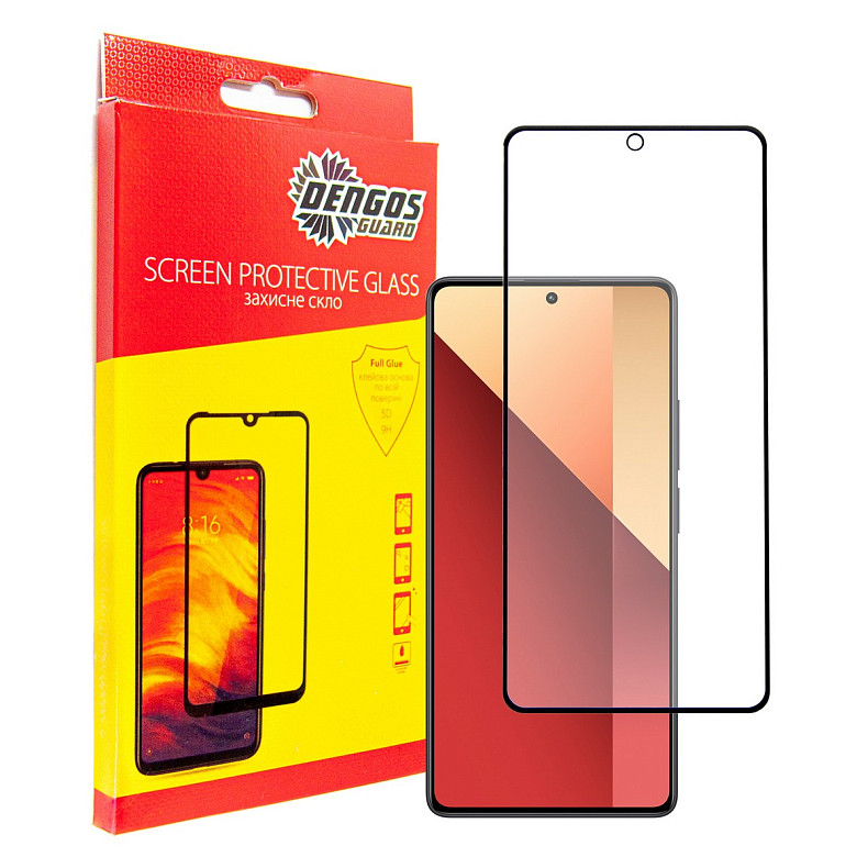 Захисне скло Dengos Xiaomi Redmi Note 13 Pro Black Full Glue (TGFG-338)