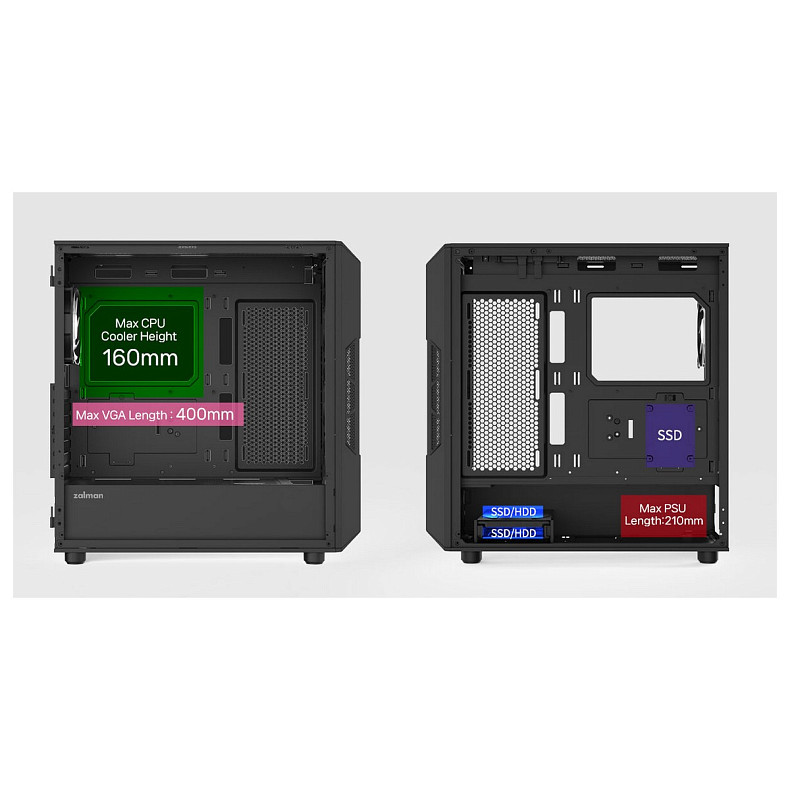 Корпус Zalman i3 Neo ARGB V2 Black