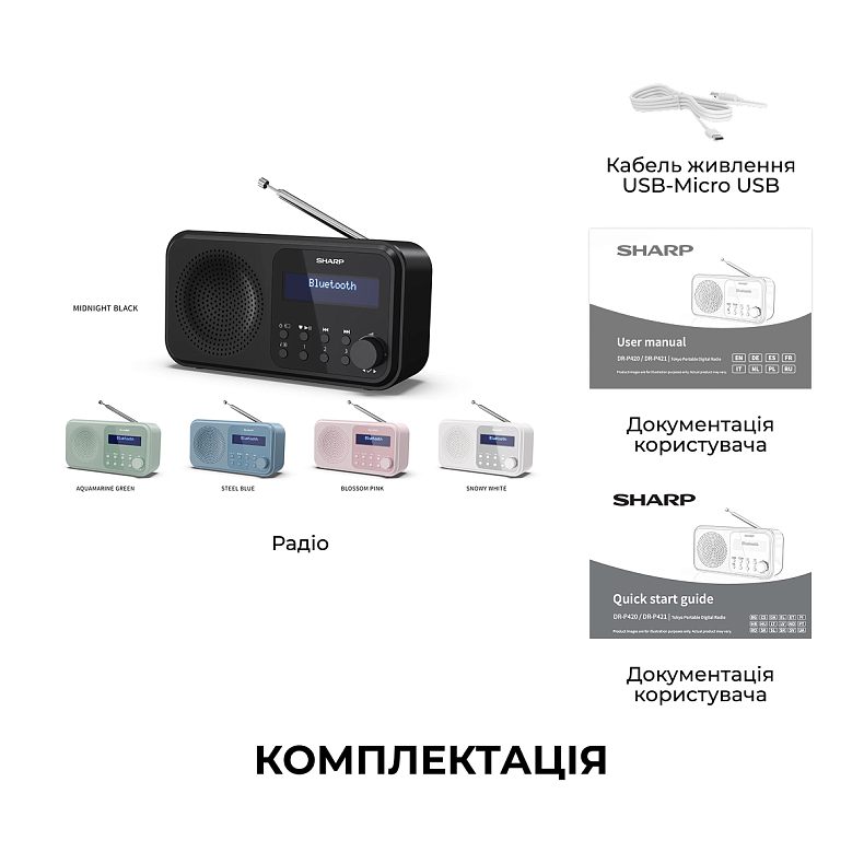 Радіоприймач Sharp DR-P420 Black