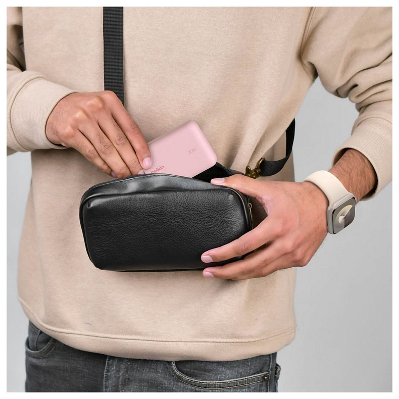 Аккумулятор портативный литий-ионный Power Bank Belkin 10000мА·ч, 20Вт, с интегрированным кабелем USB-