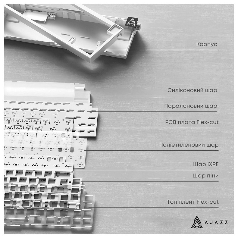 Клавиатура Ajazz AK650 Day Dream Switch Gradient Black USB-C (AK650-DD-BG)