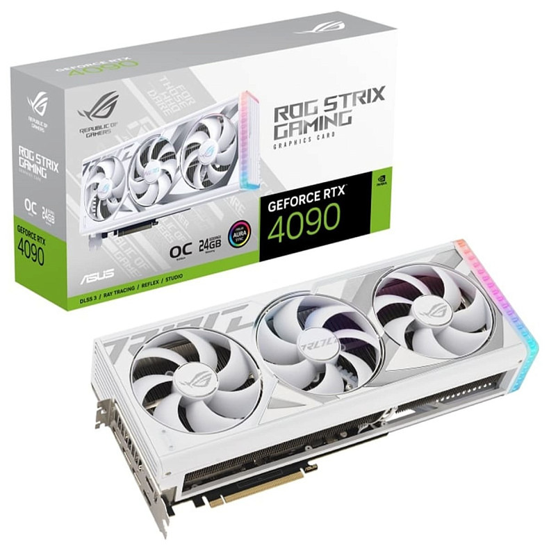 Відеокарта ASUS GeForce RTX 4090 24GB GDDR6X STRIX OC GAMING WHITE (90YV0ID2-M0NA00)