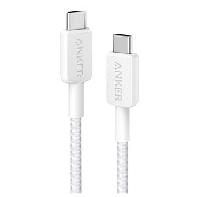 Кабель ANKER 322 USB-C to USB-C - 1.8m Nylon (Белый)