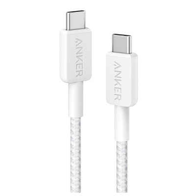 Кабель ANKER 322 USB-C to USB-C - 1.8m Nylon (Білий)