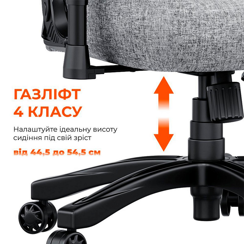 Кресло для геймеров Anda Seat Novis Gray Fabric Size L (AD23-L-01-G-F)