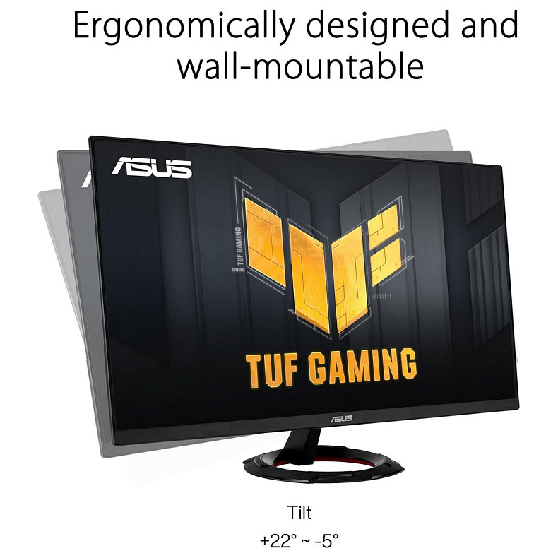 Монітор Asus 23.8" TUF Gaming VG249Q3R 2xHDMI, DP, MM, IPS, 180Hz, 1ms, sRGB 100%, AdaptiveSync
