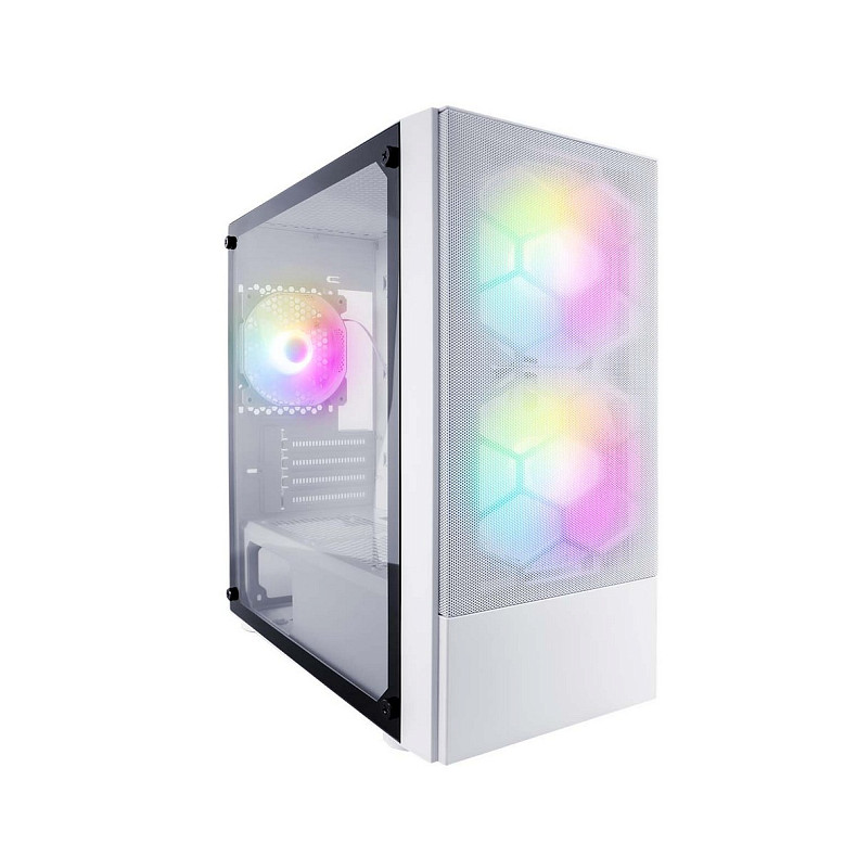 Корпус 1stPlayer X4-M-WH-2F1P-W-1F1-W White без БП