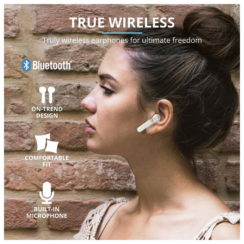 Навушники Trust Primo Touch True Wireless Mic White