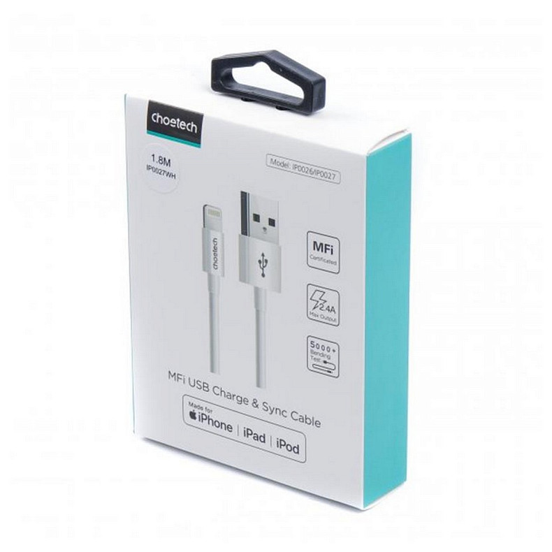 Кабель Choetech USB - Lightning, 1.8м (IP0027-WH)