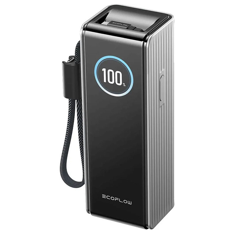 Павербанк EcoFlow RAPID Power Bank с кабелями 25000mAh серебристый
