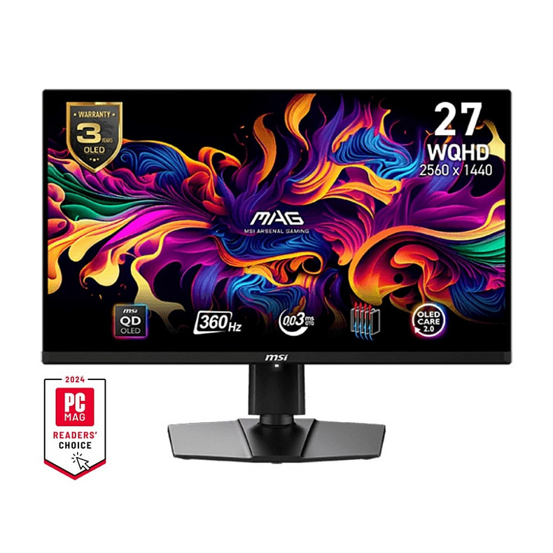 Монитор MSI 26.5" MAG 271QPX-QD-E2 2xHDMI, DP, USB-C, Audio, OLED, 2560x1440, 240Hz, 0.03ms, DCI-P3