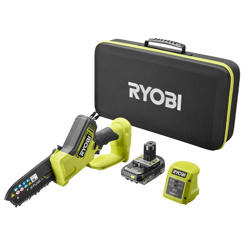 Аккумуляторная мини пила Ryobi ONE+ HP RY18PSX15A-120T + АКБ и ЗУ (5133005899)