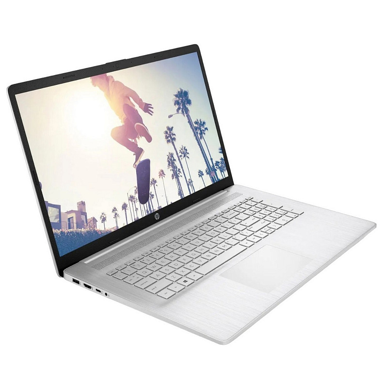 Ноутбук HP 17-cp3019ua 17.3" FHD IPS AG, AMD R7-7730U, 16GB, F512GB, UMA, DOS, сріблястий