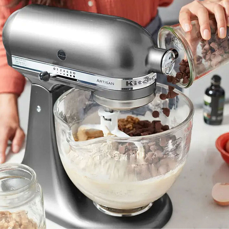 Кухонний комбайн KitchenAid Artisan 4,8 л 5KSM125ECU з відкидним блоком сріблястий