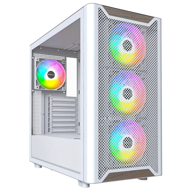 Корпус Montech XR WOOD W/O PSU ATX White