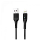 Кабель SkyDolphin S06L LED Smart Power USB - Lightning 1м, Black (USB-000554)