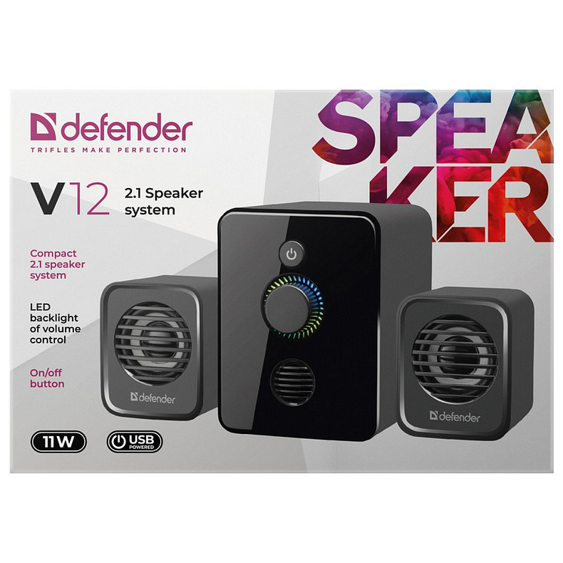 Акустична система 2.1 Defender V12, 11Вт USB