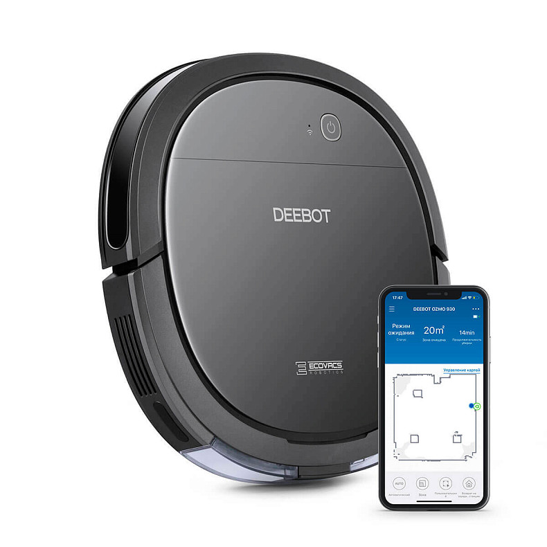 Робот - пылесос ECOVACS DEEBOT OZMO Slim 10 Black (DK3G)