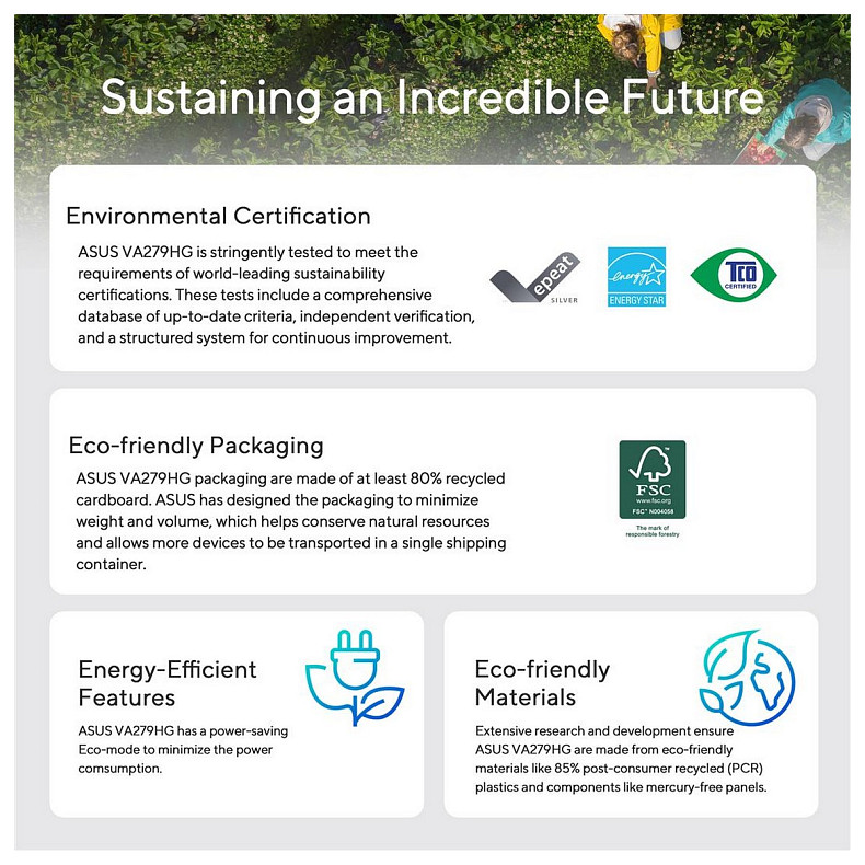 Монітор Asus 27" VA279HG D-Sub, HDMI, Audio, IPS, 120Hz, 1ms, sRGB 99%, AdaptiveSync