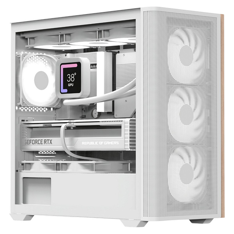 Корпус AeroCool D301A-G-WT-v2 (ACCS-DS03043.21) White без БП