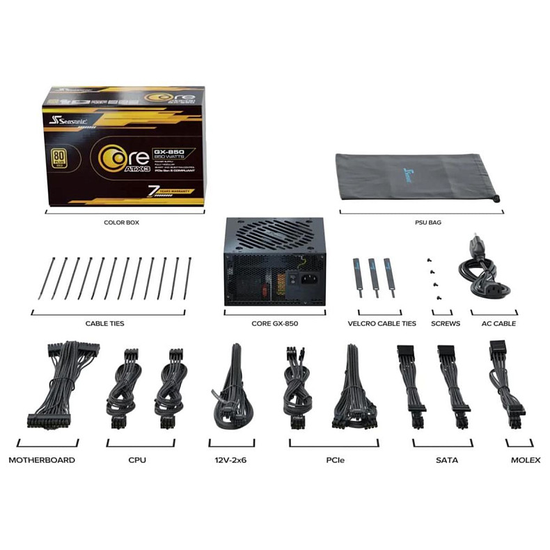 Блок питания Seasonic BLACK CORE GX-850-ATX31 850W