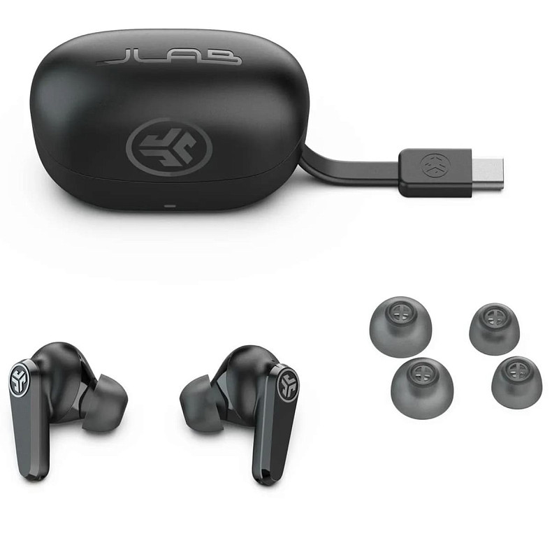 Наушники TWS Jlab Go Pods ANC True Wireless Earbuds Black (IEUEBGOPODSRBLK124)