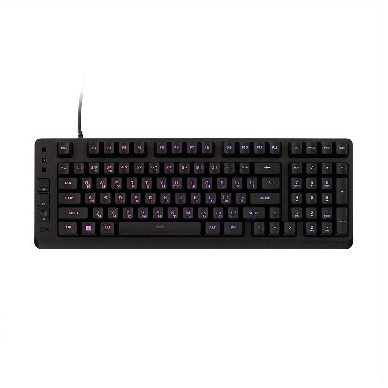 Клавіатура мембранна HyperX Alloy Origins EVE 1800 99key, Red, USB-A, EN/UA, RGB, чорний