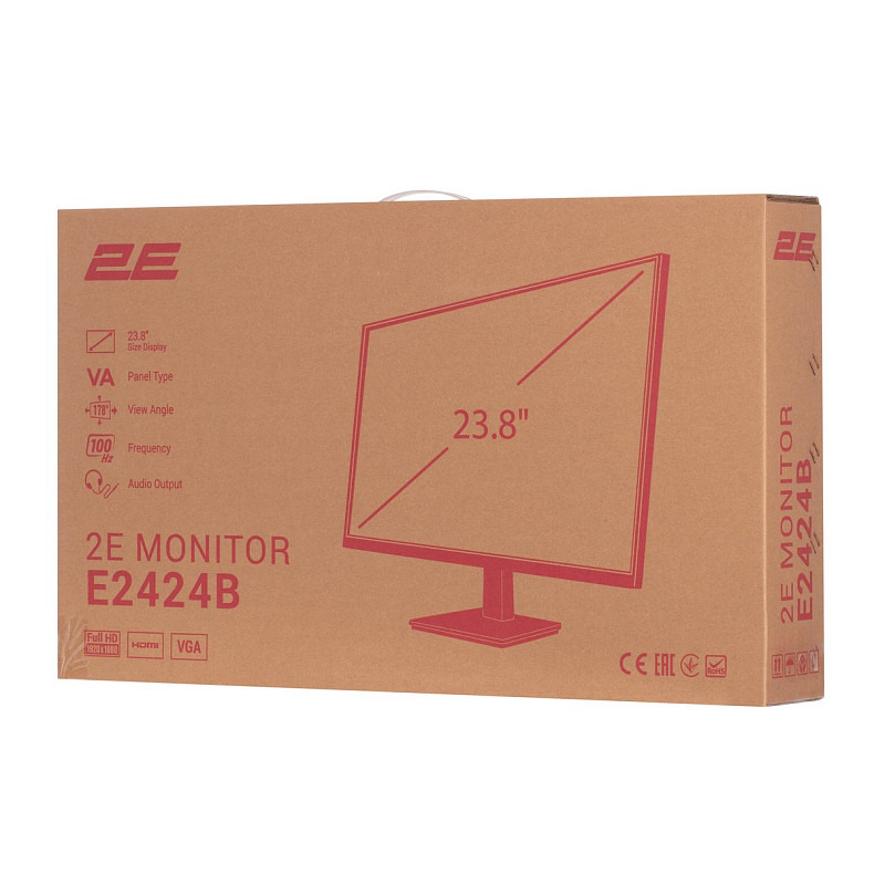 Монітор 2E 23.8" E2424B D-Sub, HDMI, VA, 100Hz, FreeSync