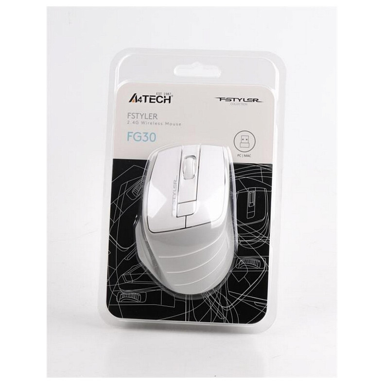 Миша A4Tech FG30 Grey/White