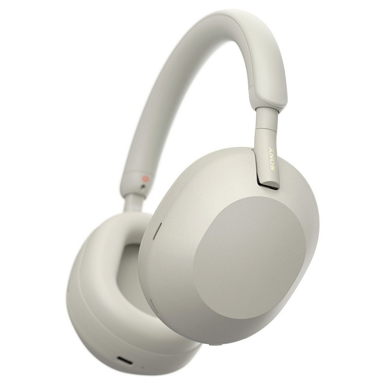 Наушники Over-ear Sony WH-1000XM5 BT 5.2, ANC, Hi-Res, AAC, LDAC, Wireless, Mic, Серебристый