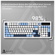 Клавиатура Ajazz AF98 Black USB-C Glacier Blue (AF98-GB)