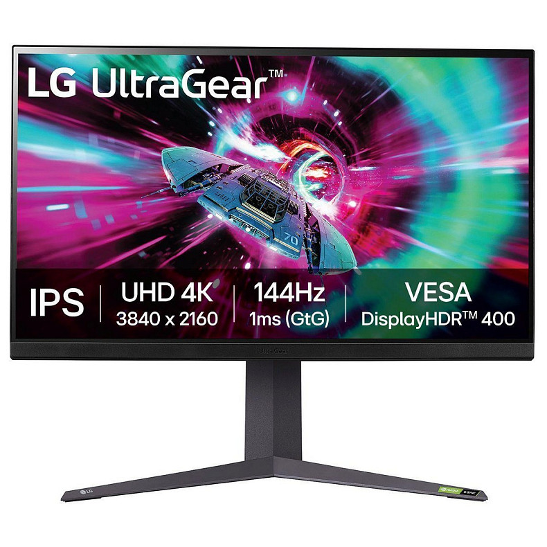Монитор LG 31.5" 32GR93U-B 2xHDMI, DP, USB, Audio, IPS, 3840x2160, 144Hz, 1ms, DCI-P3 95%, G-SYNC