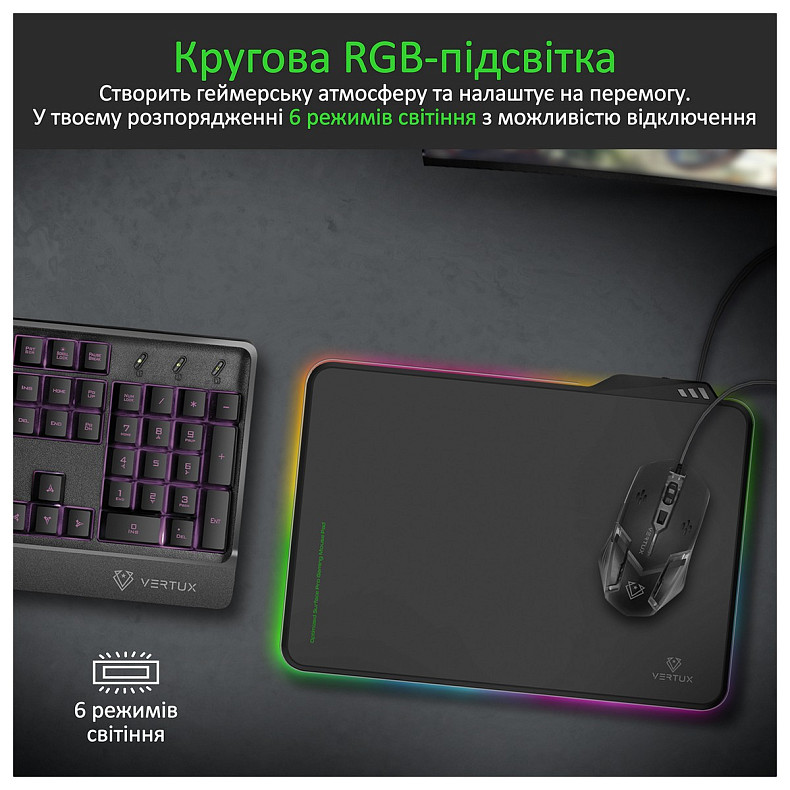 Килимок Vertux Fluxpad Black