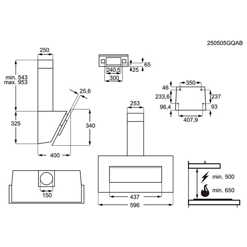 Витяжка пристінна Electrolux LFV326Y