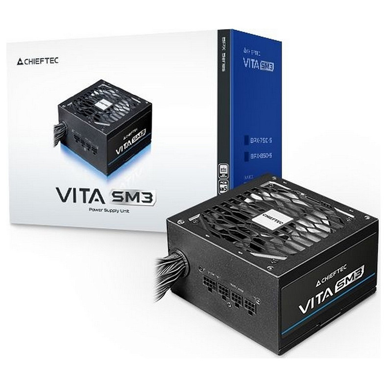 Блок питания CHIEFTEC Vita SM3 (650W), >85%, 80+ Bronze, 120мм, 1xMB 24pin(20+4), 2xCPU 8pin(4+4),