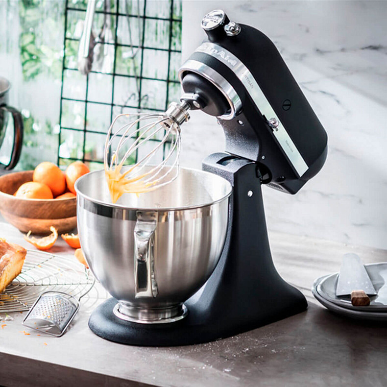 Кухонний комбайн KitchenAid Artisan 4,8 л 5KSM185PSEBK з відкидним блоком колір чугун