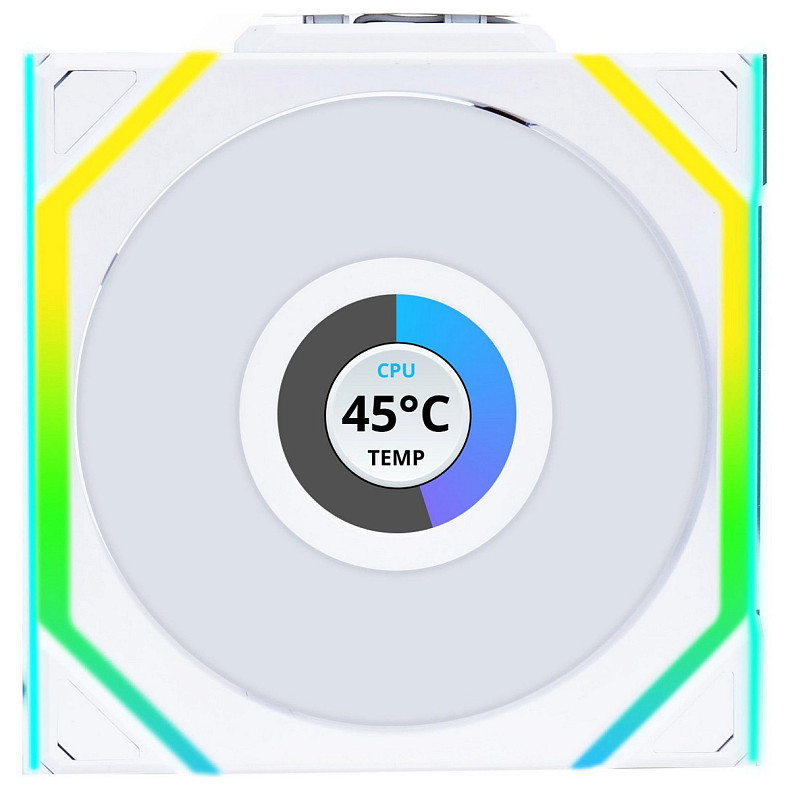 Вентилятор Lian Li Uni Fan SL Wireless LCD 120-3 Reverse White (G99.12RSLLCD1W3W.00)