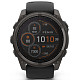 Спортивний годинник GARMIN Fenix 8 51mm Sapphire Solar Carbon Gray DLC Titanium with Black Silicone Band