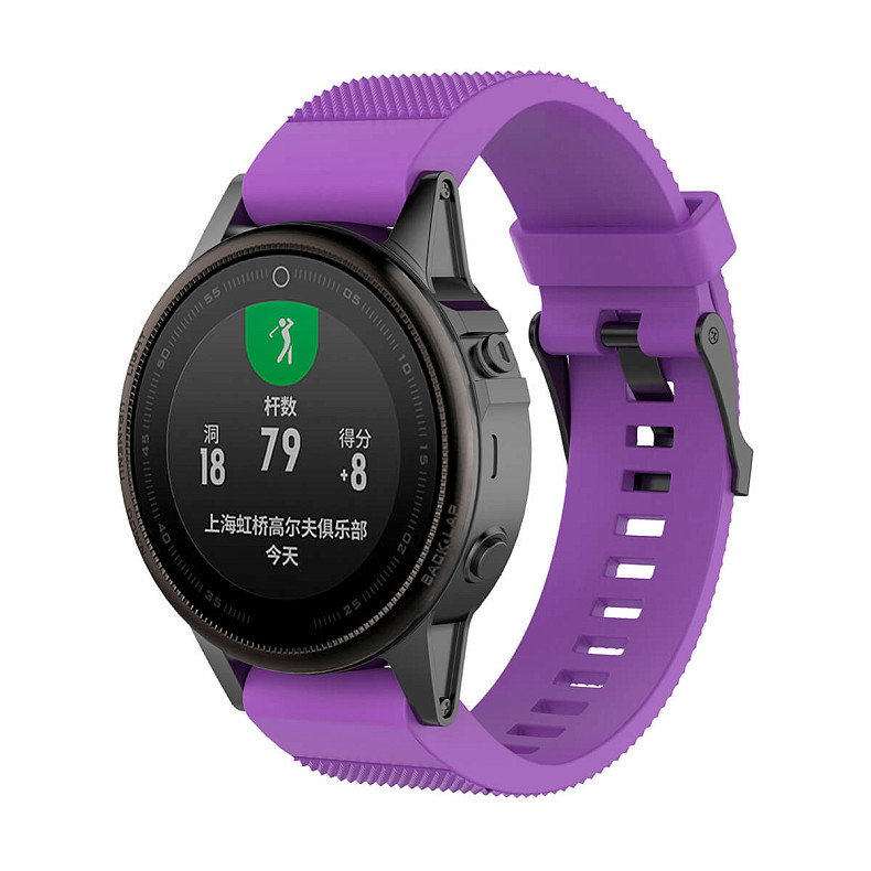 Силиконовый ремешок для GARMIN QuickFit 20 Dots Silicone Band Purple