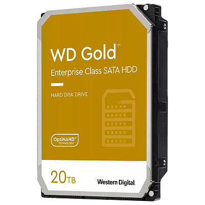Жесткий диск WD Gold 20TB 3.5" 7200 512MB SATA (WD202KRYZ)