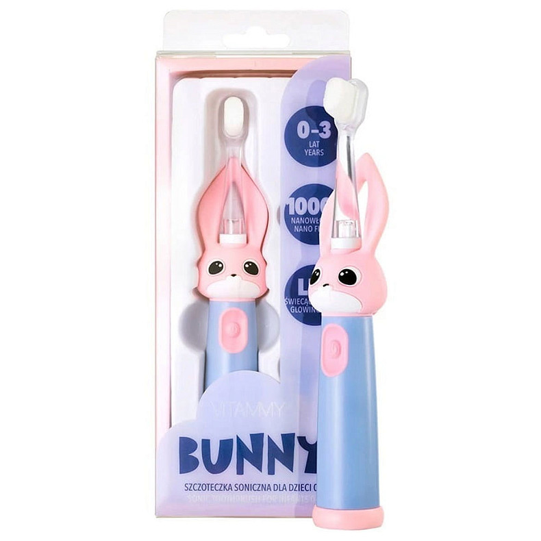 Електрична зубна щітка Vitammy Bunny Light Pink (від 0-3 років)