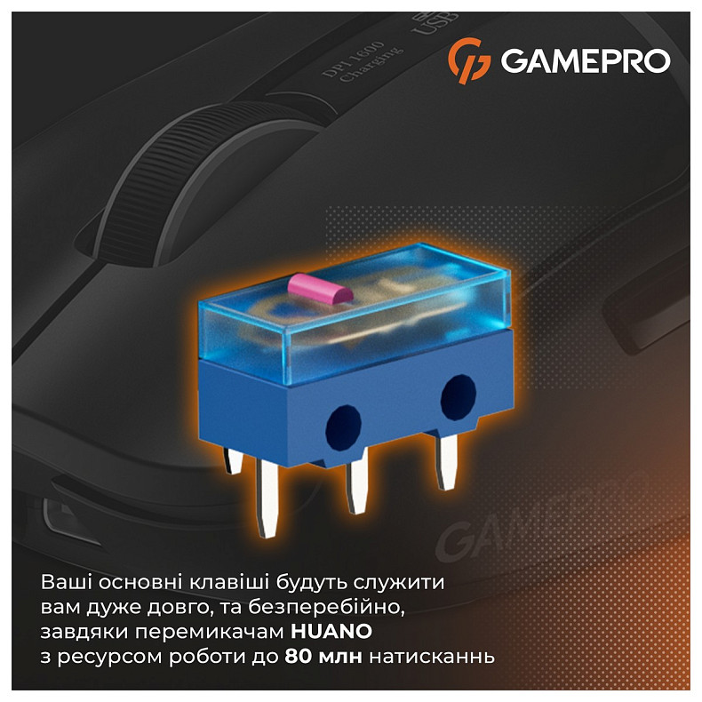 Миша GamePro Genesis Ranker Black (GM012B)